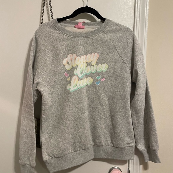 NWT Stoney Clover Lane grey sweatshirt Small - Picture 2 of 7
